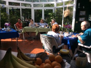 Breakfast in the conservatory